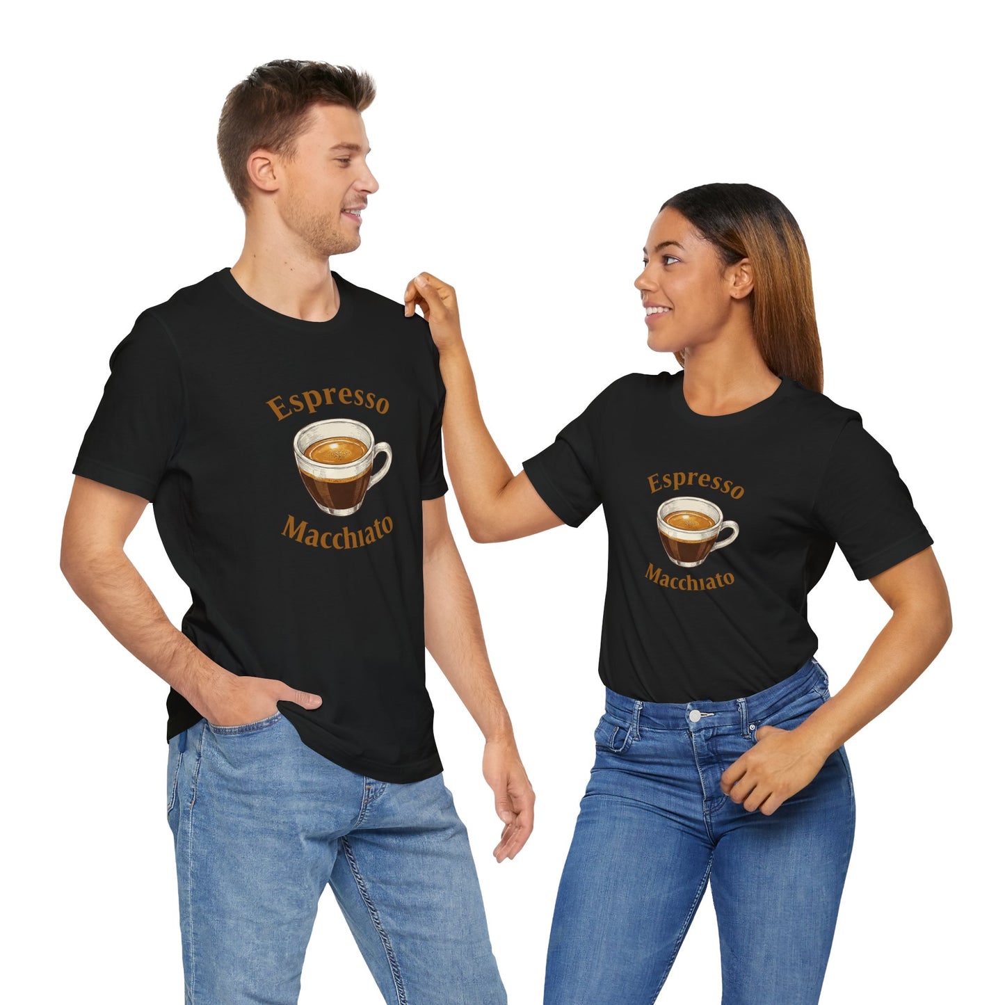 Espresso Macchiato Unisex T-Shirt, black