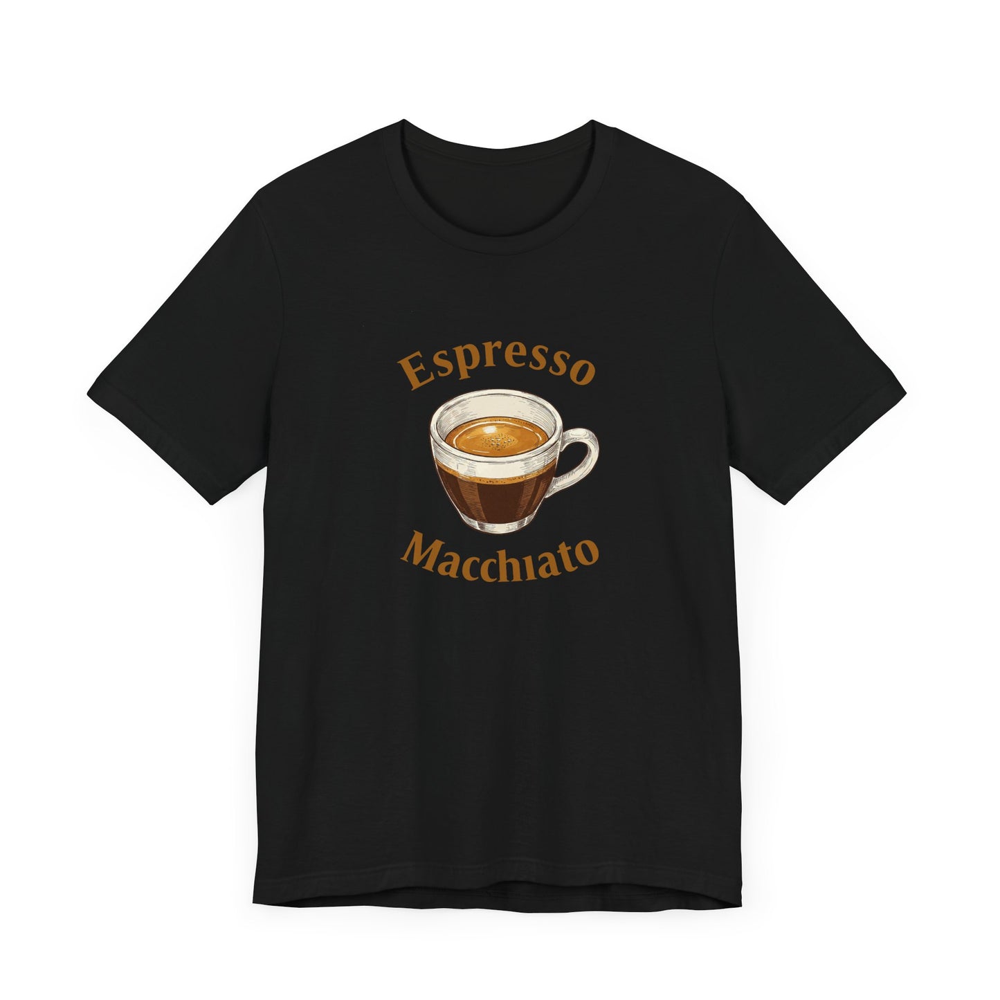 Espresso Macchiato Unisex T-Shirt, black